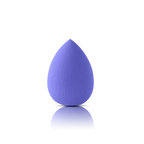 Blue makeup sponge on a white background