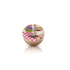 Cosmetic container with a checkered lid on a white background