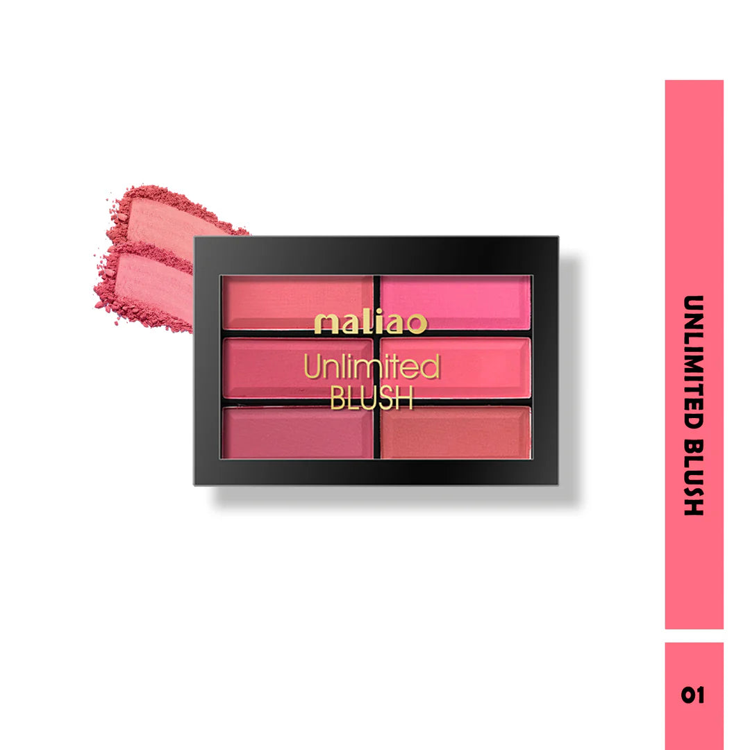 Mailao Unlimited Blush palette with four shades on a white background