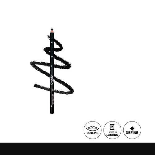 Black eyeliner pencil with示范区 text on a white background