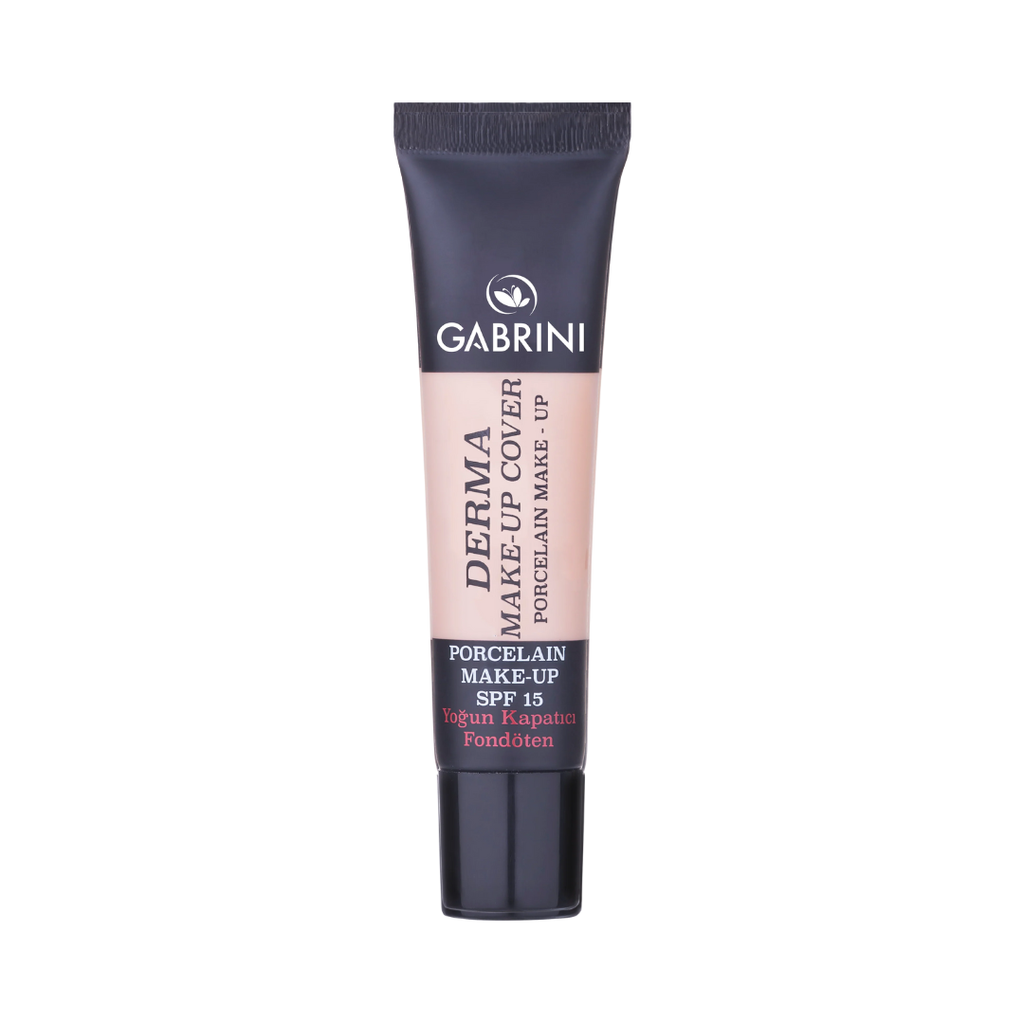 Tube of Gabrini Derma Porcelain Make-Up on a white background