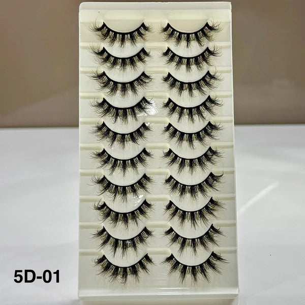 10 Pair Mink Eyelashes (5D-01)