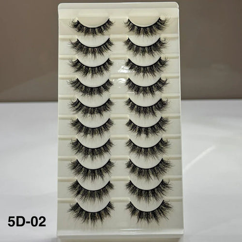 10 Pair Mink Eyelashes (5D-02)