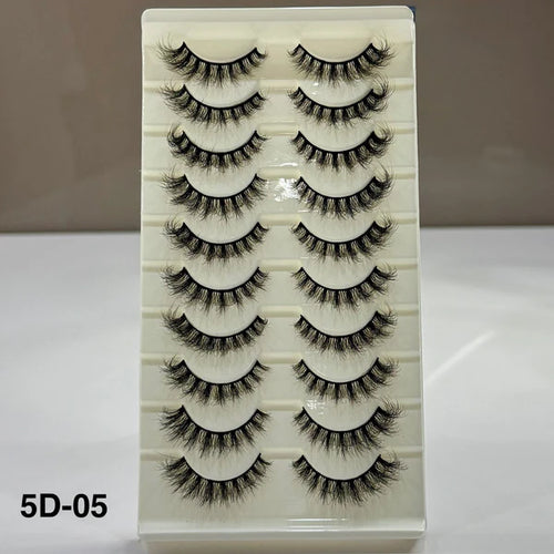 10 Pair Mink Eyelashes (5D-05)