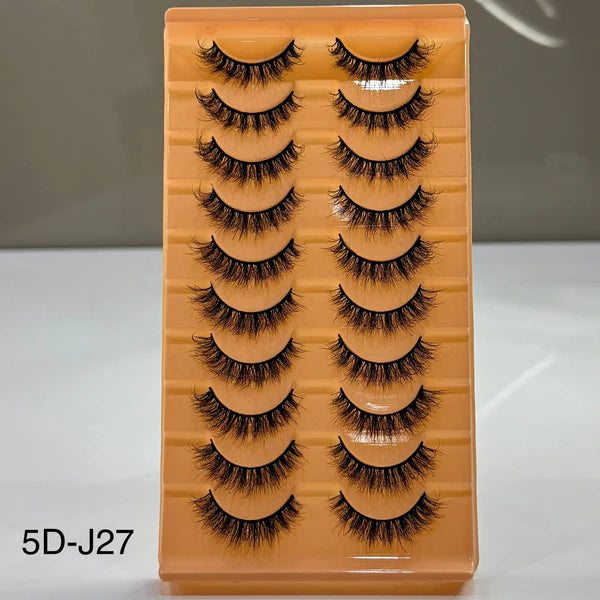 10 Pair Mink Eyelashes (5D-J27)
