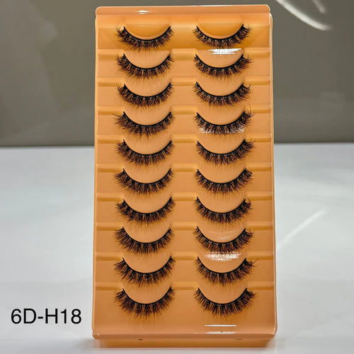 10 Pair Mink Eyelashes (6D-H18)