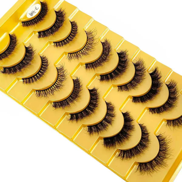 10 Pair Mink Eyelashes (6DH-E)