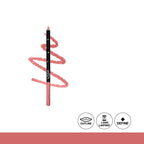 Lip liner pencil with pink line on white background