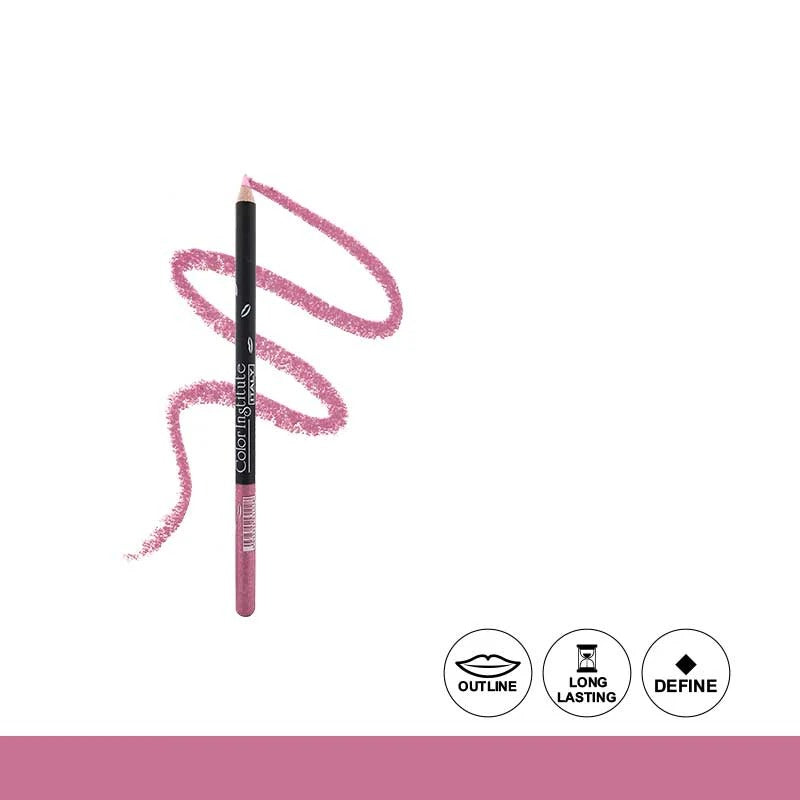 Lip liner with pink color on a white background