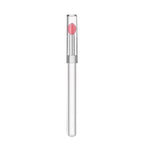 Lip balm with pink shade on a white background