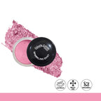 Pink sparkling dust in a small container with 'Colorist Studio' branding on a white background.