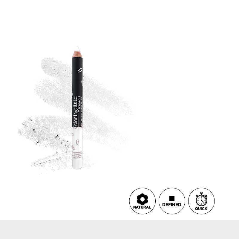 Makeup pencil with applicator on a white background