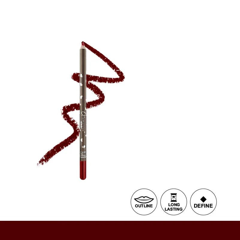 Lip liner pencil with red line on a white background
