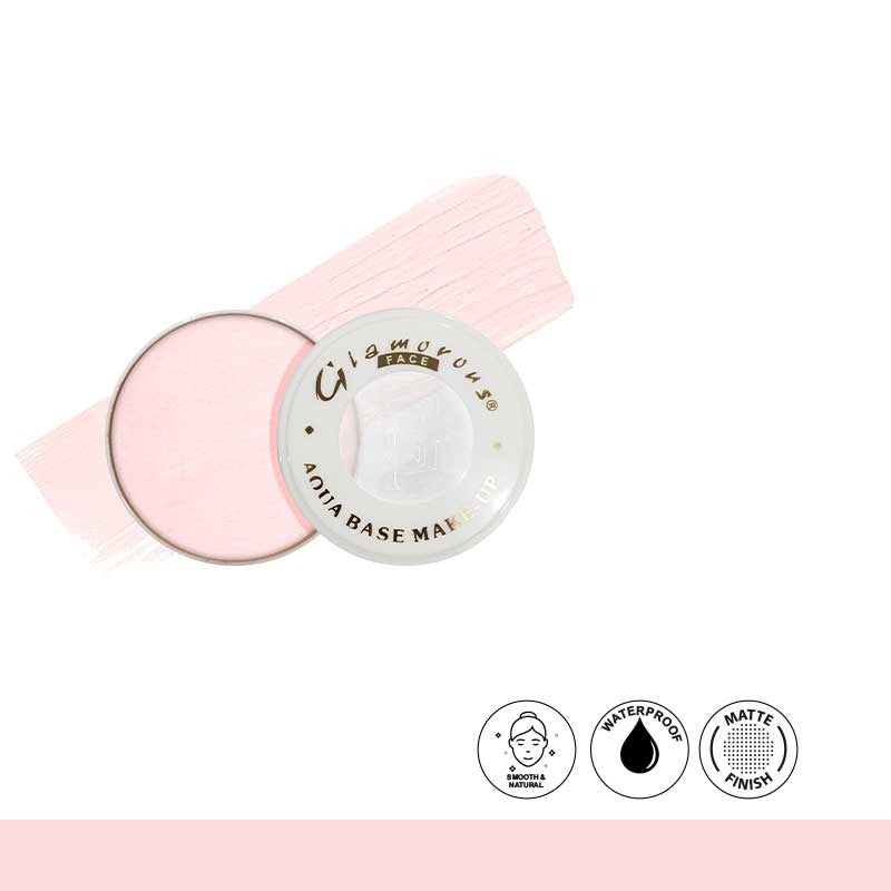 Glamorous Aqua Base Mask packaging with pink mask on a white background