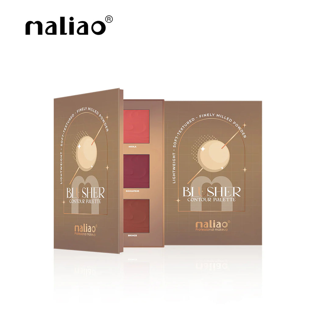 Maliao blusher contour palette packaging on a white background