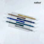 Set of makeup pencils with visible 'maliao' branding on a white background