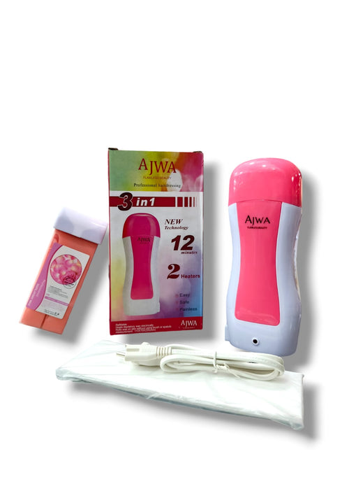 3-in-1 Depilatory Wax Heater & Roll-On Epilator – Full-Body Hair Removal for Smooth Skin