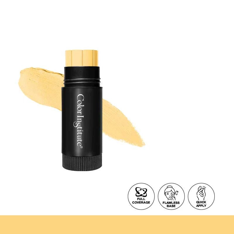Black stick with yellow shade on a white background