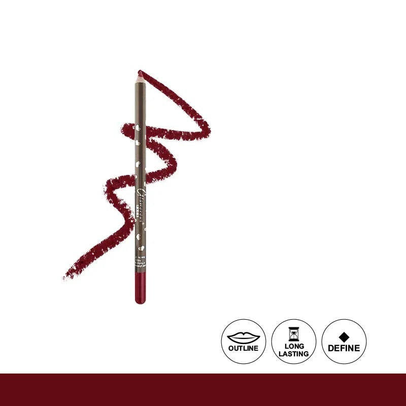 Lip liner pencil with red line on a white background