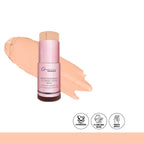 Makeup stick with pink packaging on a white background
