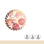 Makeup powder palette with marbled design on a white background