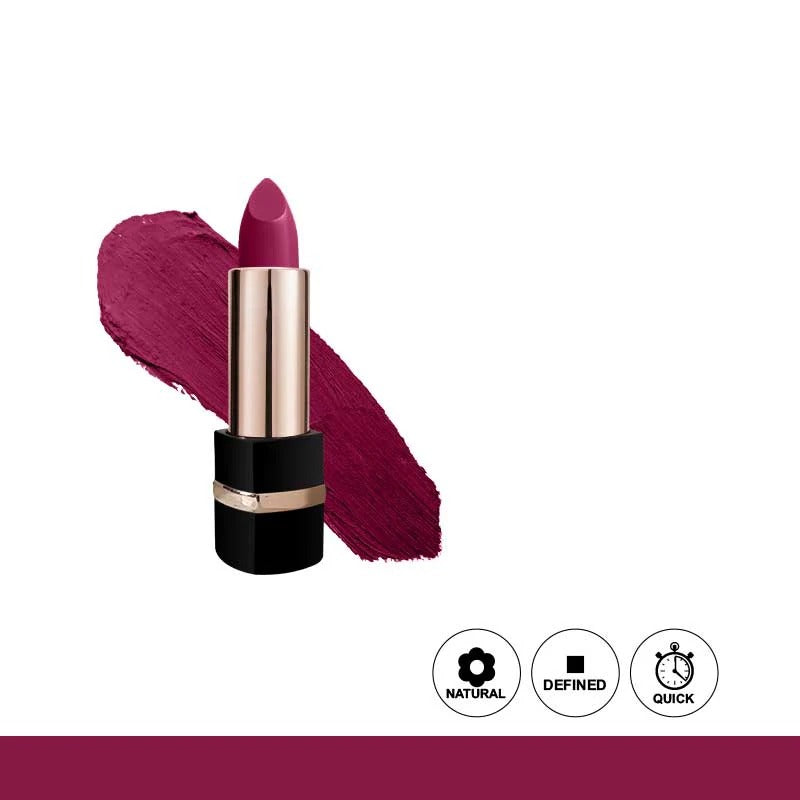Lipstick with a swatch of color on a white background