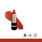 Lipstick with a swatch on a white background