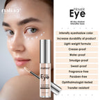 Maliao Primer Eye product with a woman's face showing application on her eyelid.