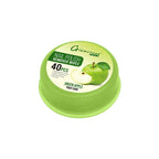Green container of nail polish remover wipes with a green apple on the label against a white background