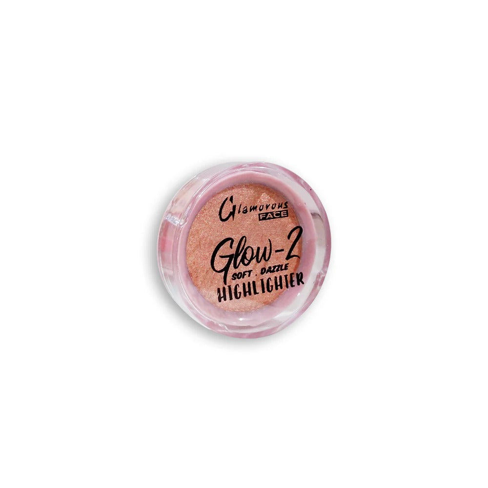 Glow-2 highlighter with pink packaging on a white background