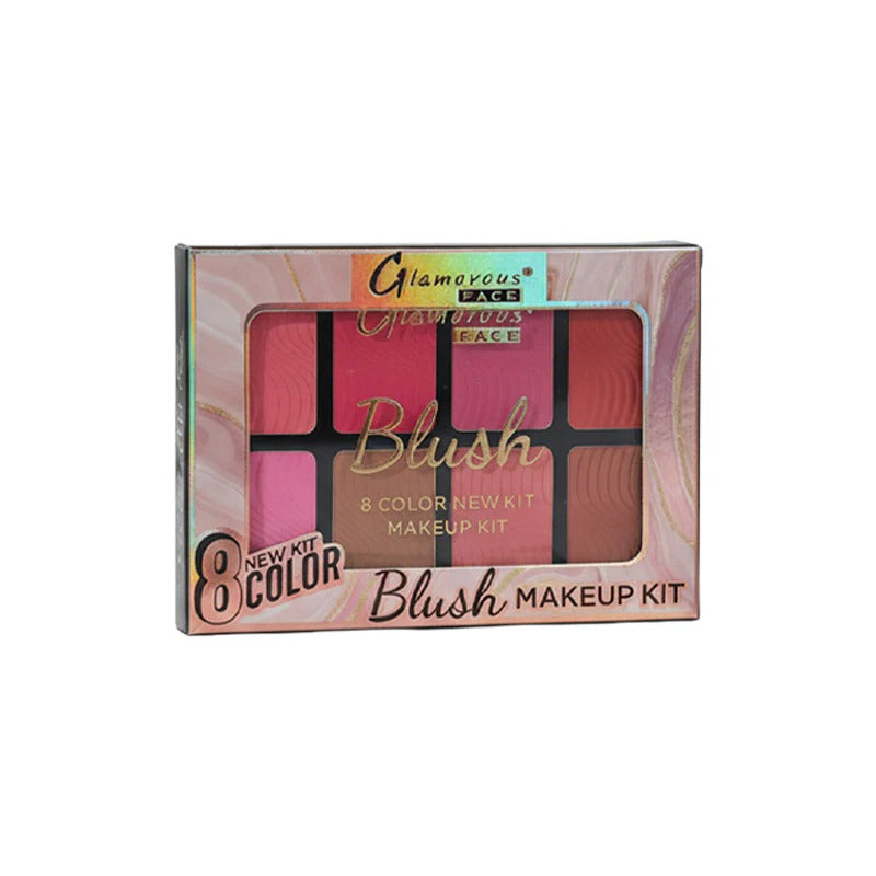 Glamorous Face 8 Color Blush Makeup Kit packaging on a white background