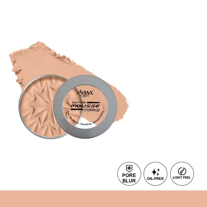 Mousse makeup product with visible brand name on a white background