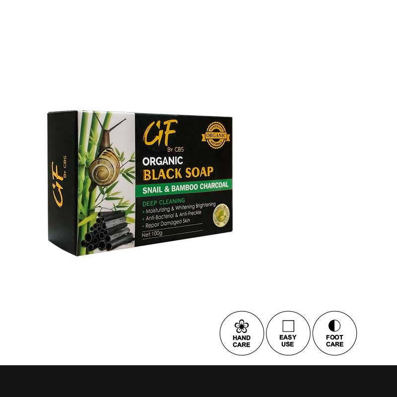 Glamorous Face Organic Black Soap Snail & Bamboo Charcoal