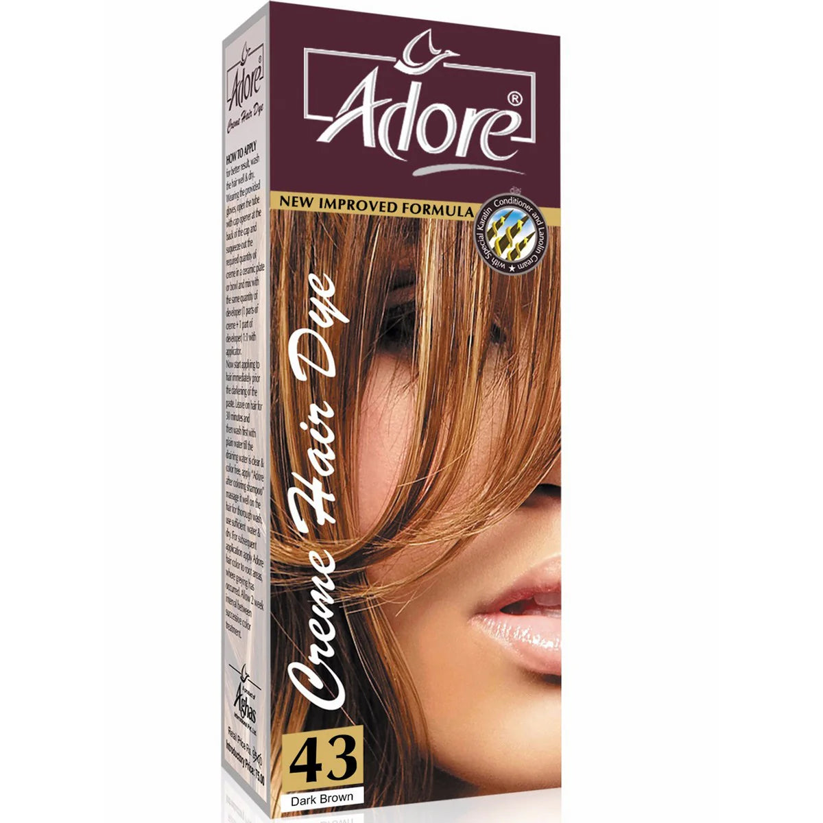Adore Hair Color (Creme Hair Dye) available in 8 Regular Shades
