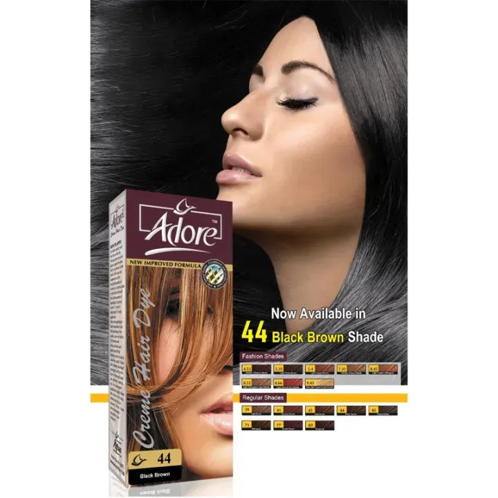 Adore Hair Color (Creme Hair Dye) available in 8 Regular Shades