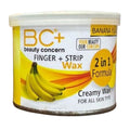 Beauty Concern Finger + Strip Wax container with banana flavor on a white background