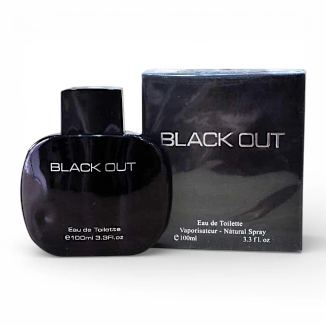 Black Out Eau de Toilette bottle and packaging on a white background