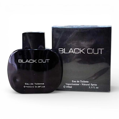 Black Out Eau de Toilette bottle and packaging on a white background