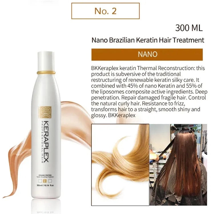 BK Keraplex Professional Brazilian Keratin Treatment Kit 300ml X 3