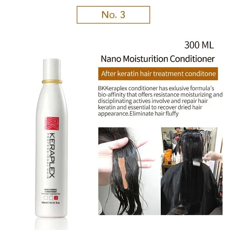BK Keraplex Professional Brazilian Keratin Treatment Kit 300ml X 3