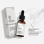 Beauty Voc Alpha Arbutin 2% + HA Serum with packaging on a white background