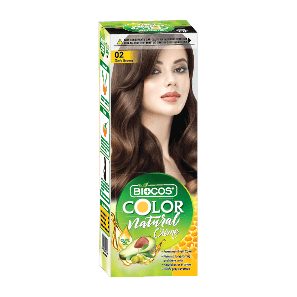 BIOCOS Hair Color Tube – Vibrant Long-Lasting Color with Olive Oil & Avocado