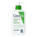 CeraVe hydrating facial cleanser bottle on a white background