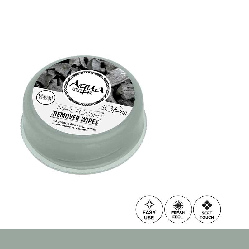 Aqua Color Line Nail Polish Remover Pad 40 Pieces