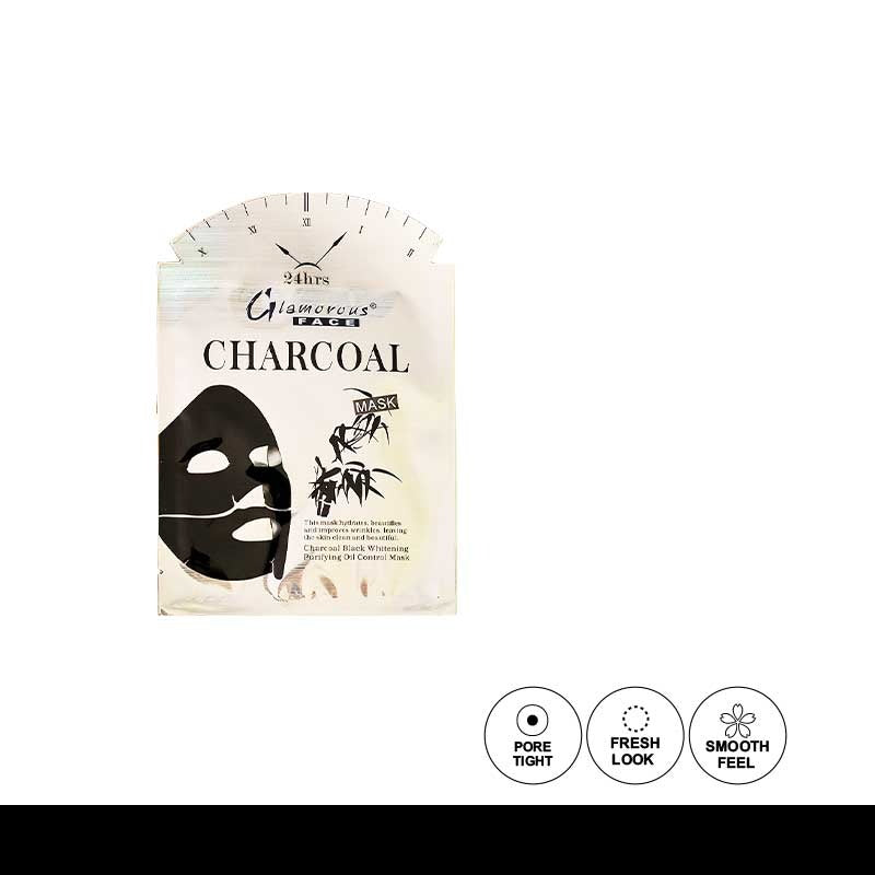 Glamorous Face charcoal mask packaging on a white background