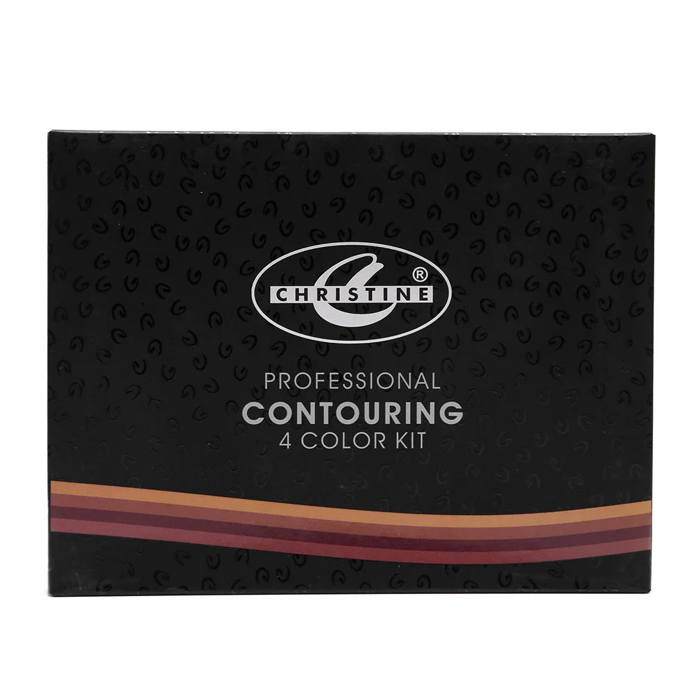 Black box of Christine Professional Contouring 4 Color Kit with brand logo and color swatch.