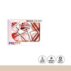 Makeup kit packaging with 'PRETTY' branding on a white background