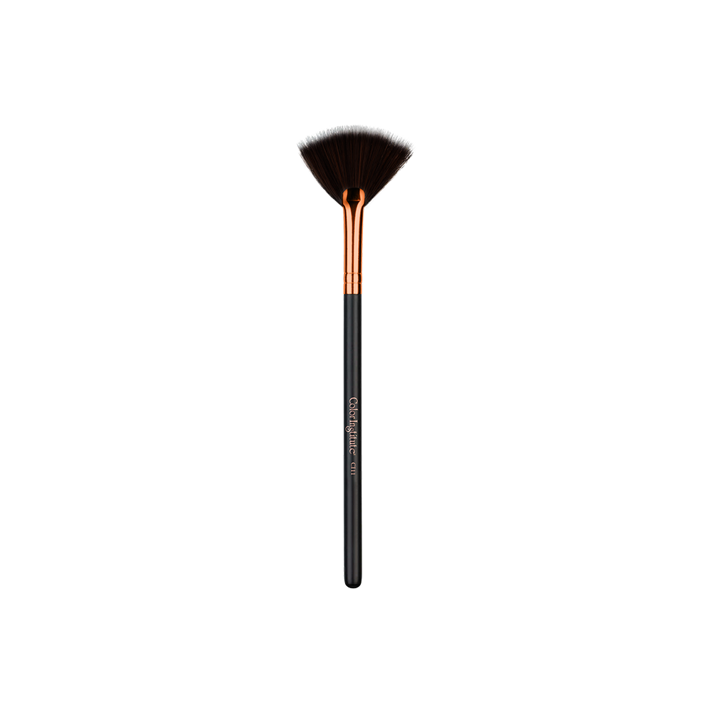 Colour Institute Makeup brush with black handle and bristles on a white background