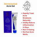 Dermaceutical Acne Gel packaging with tube and box on a white background