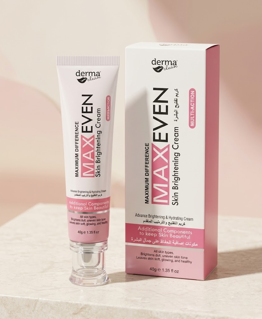 Maxxeven Skin Brightening Cream with packaging on a light background